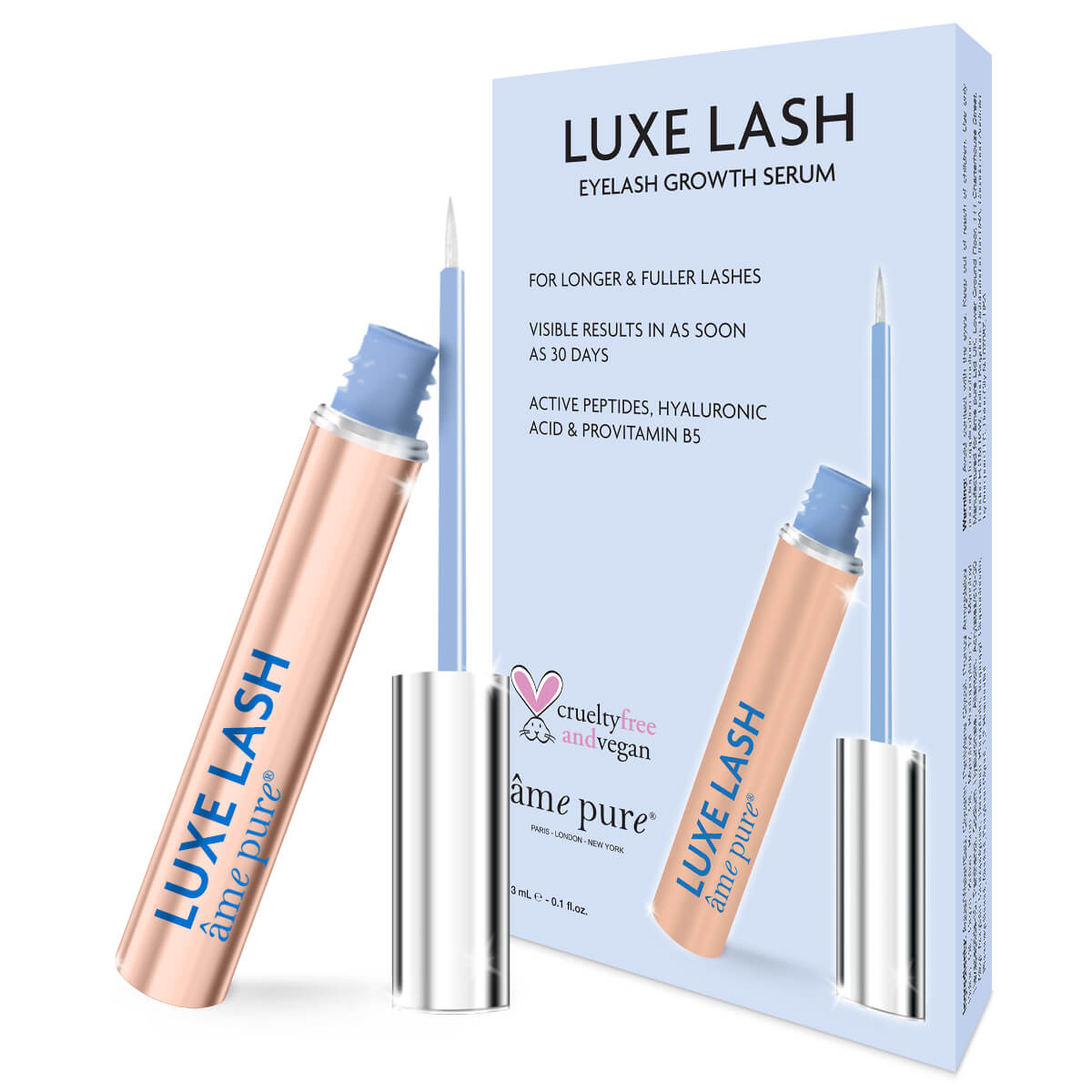 Ame pure luxe lash vippeserum, lange vipper